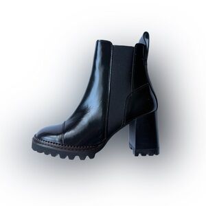 See By Chloe Women’s Boots Black Luxor Brushed Calf Mallory Chelse NWB